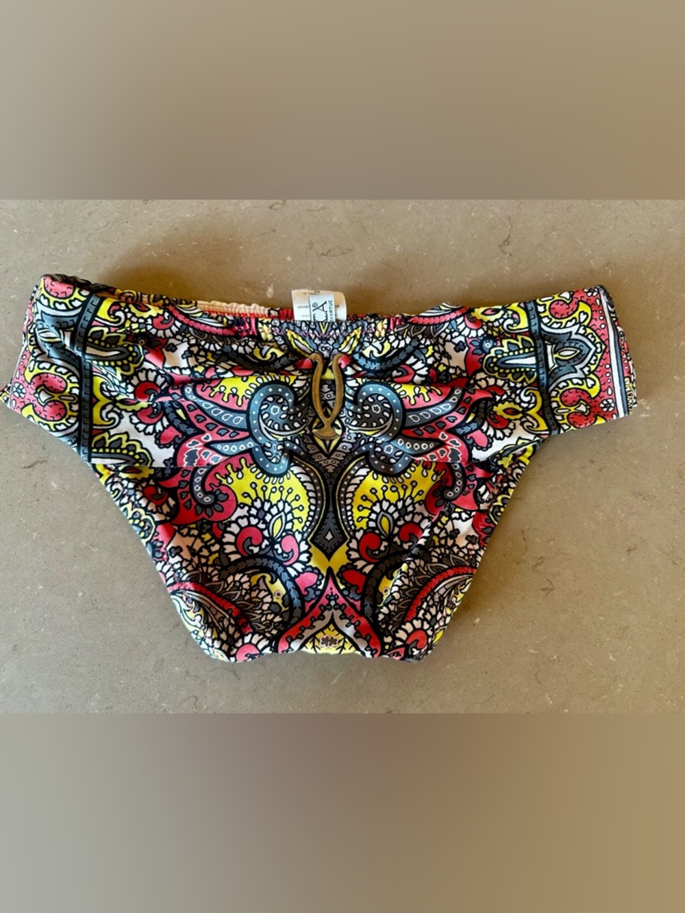 BECCA Rebecca Virtue Bikini Mixed Size Set Paisley Bandeau Print. Boho Swimsuit - Picture 10 of 13